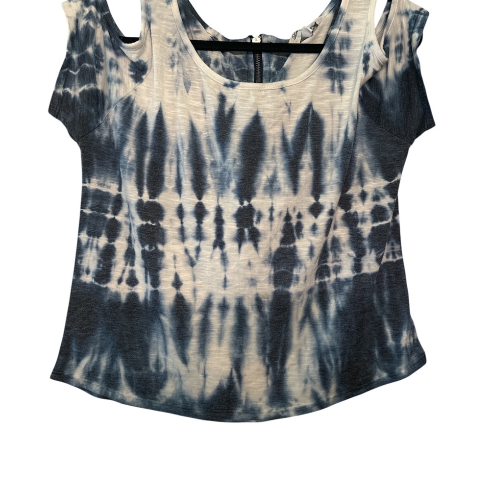 Tie-Dye Cold Shoulder Top